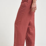 Pantaloni donna dritto rosso mattone A04210D 01926124 PESERICO 