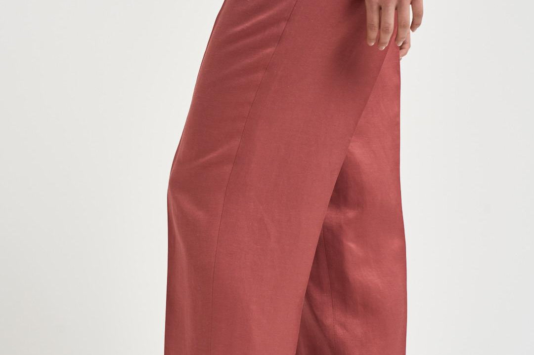 Pantaloni donna dritto rosso mattone A04210D 01926124 PESERICO 