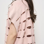 Cardigan donna traforato rosa F5SA74 F47 LIVIANA CONTI 