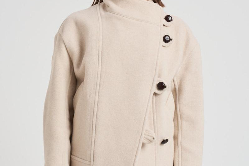 Cappotto donna Hanis corto panna MA0267FB B1D03I23EC ISABEL MARANT 