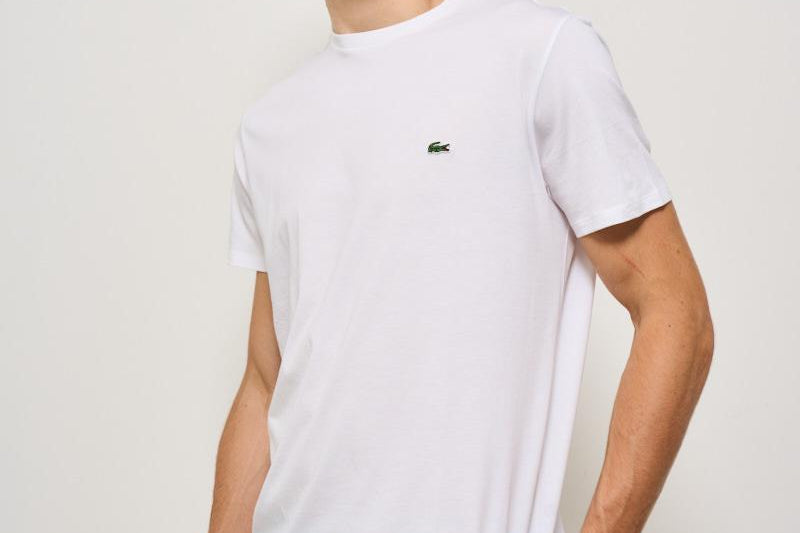 T-shirt uomo girocollo bianco TH6709 001 LACOSTE 