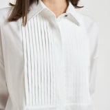 Camicia donna con pieghe bianca GWP02599 P00232310359 GOLDEN GOOSE 
