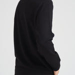 Felpa uomo girocollo nera con stampa logo 8N1MR6 1JRIZF009 EMPORIO ARMANI 