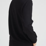 Felpa uomo girocollo nera con stampa logo 8N1MR6 1JRIZF009 EMPORIO ARMANI 