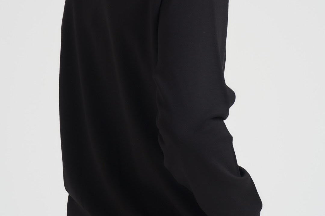 Felpa uomo girocollo nera con stampa logo 8N1MR6 1JRIZF009 EMPORIO ARMANI 