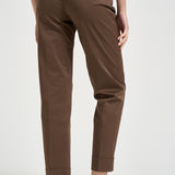 Pantalone donna con risvolto marrone ALICE LONG CRSILKBROWN BERWICH 