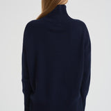 Dolcevita donna Heidi in cashmere blu 202113 NAVY LISA YANG 