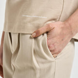 T-shirt donna Segunda beige con fiocco sul retro Y6SJ13 V62 SEMICOUTURE 