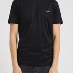 T-shirt uomo nera con logo bianco 8N1TD8 1JVZ0999 EMPORIO ARMANI 