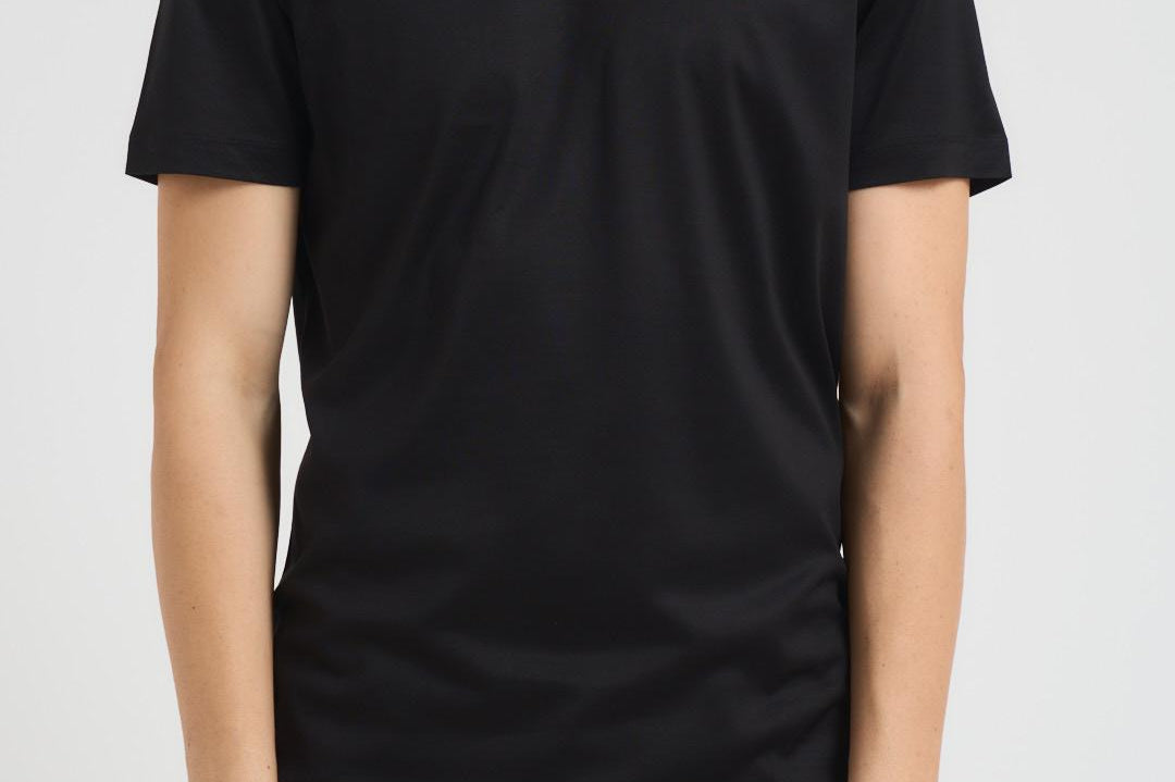 T-shirt uomo nera con logo bianco 8N1TD8 1JVZ0999 EMPORIO ARMANI 
