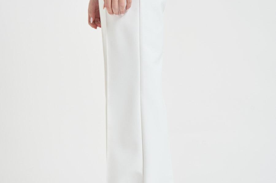 Pantalone donna gamba dritta bianco PA171 360 ELISABETTA FRANCHI 