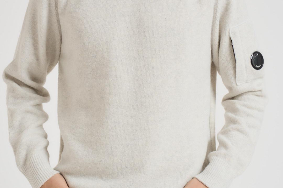 Maglia uomo girocollo grigio chiaro MKN252A 006170AM12 CP COMPANY 