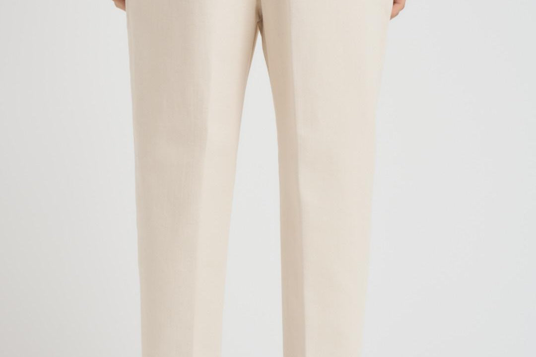 Pantalone uomo con pince burro BELLOD 400196103 BRIGLIA 