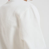 Felpa uomo girocollo con stampa ricamata panna SOHON BOLLINE10EMB MC2 SAINT BARTH 