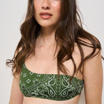 Bikini donna fantasia verde monospalla CELESTINE+VIRGO 03149H MC2 SAINT BARTH 