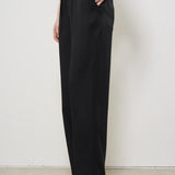 Pantalone donna Kendry in raso nero PA0522FA C1J04I01BK ISABEL MARANT 