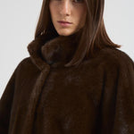 Eco pelliccia donna corta marrone 9044 PECAN SWORD 6.6.44 