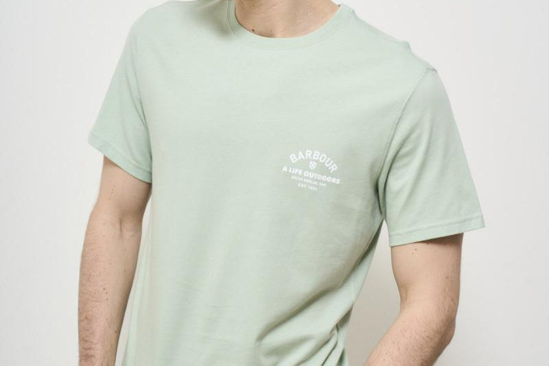 T-shirt uomo girocollo menta MTS1441 GN12 BARBOUR 