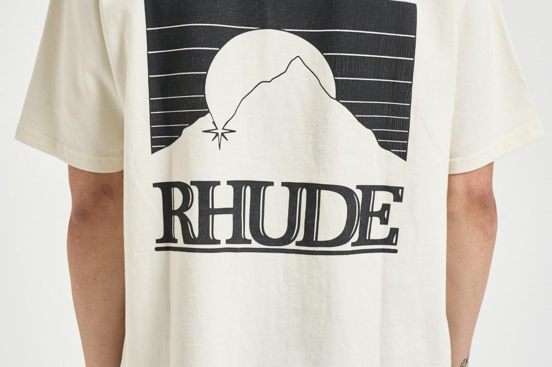 T-shirt uomo girocollo bianca TT07012 3166WHITE RHUDE 