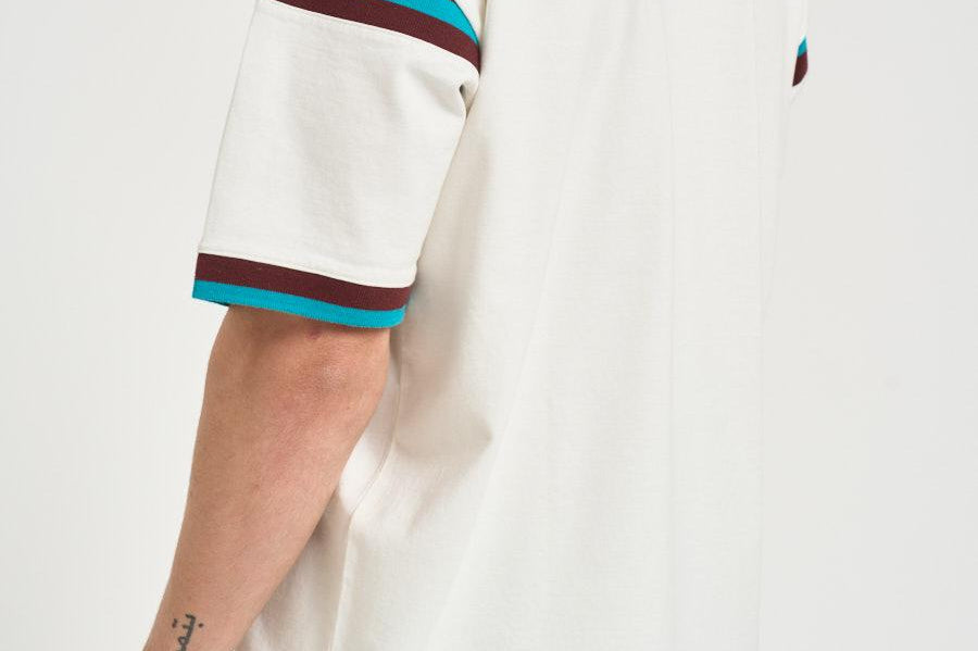 T-shirt uomo bianca e marrone TS293 CO248OFFWHITE DROLE DE MONSIEUR 