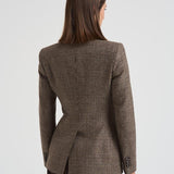 Giacca donna doppiopetto J Parigi pied de poule marrone JPARIGI10B 440010MORO TAGLIATORE 