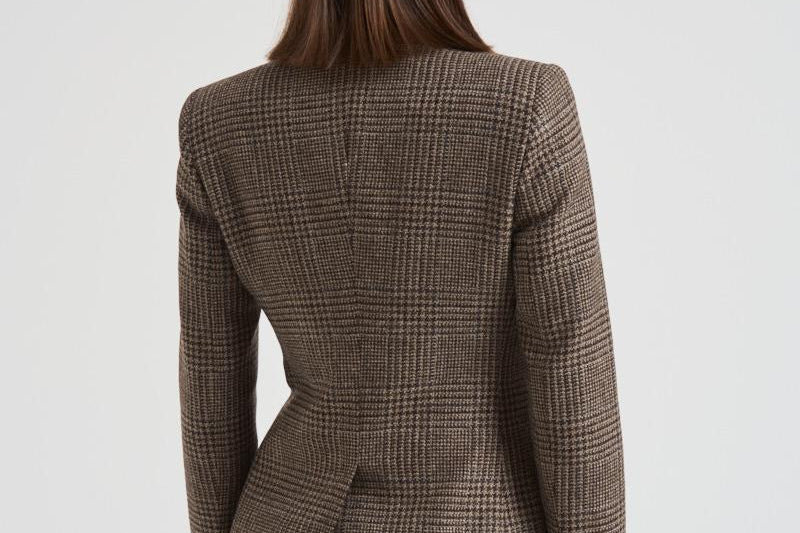 Giacca donna doppiopetto J Parigi pied de poule marrone JPARIGI10B 440010MORO TAGLIATORE 