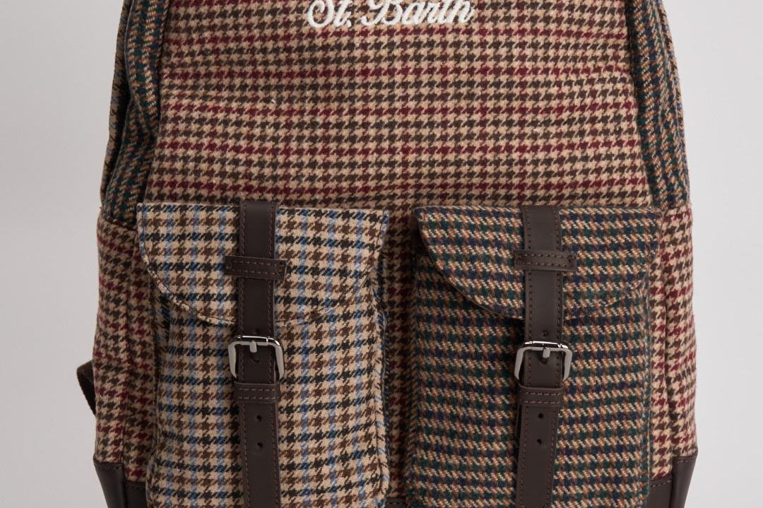 Zaino uomo pied de poule marrone CODY PIED DE POULEMIX MC2 SAINT BARTH 