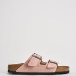 Sandalo donna Arizona in suede rosa 1031651 PINK BIRKENSTOCK 