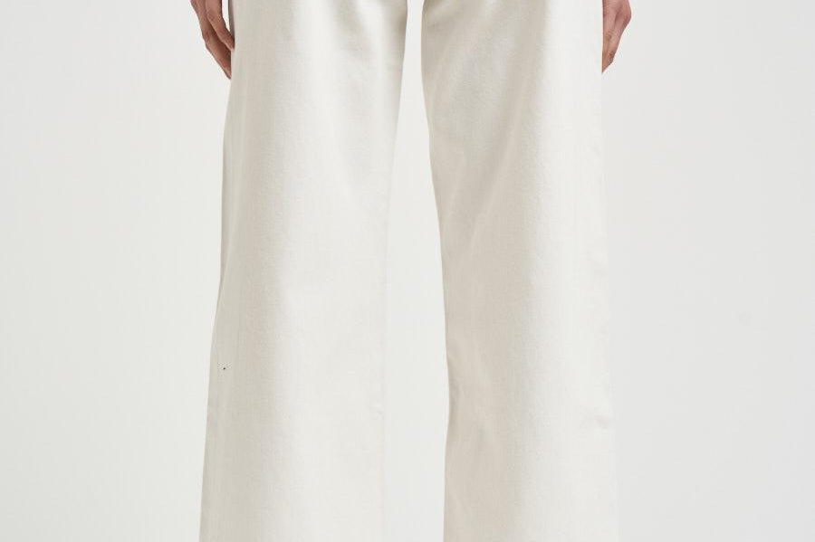 Jeans donna Manon dritti in denim bianco 10896 OFW25ECRU ANINE BING 