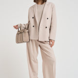 Cappotto donna corto doppiopetto panna MERYL ICE ACCADEMIE TESSILI 