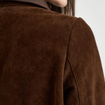 Giacca donna in suede marrone S1180 306 BAZAR DELUXE 