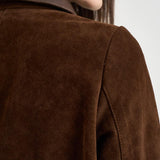 Giacca donna in suede marrone S1180 306 BAZAR DELUXE 