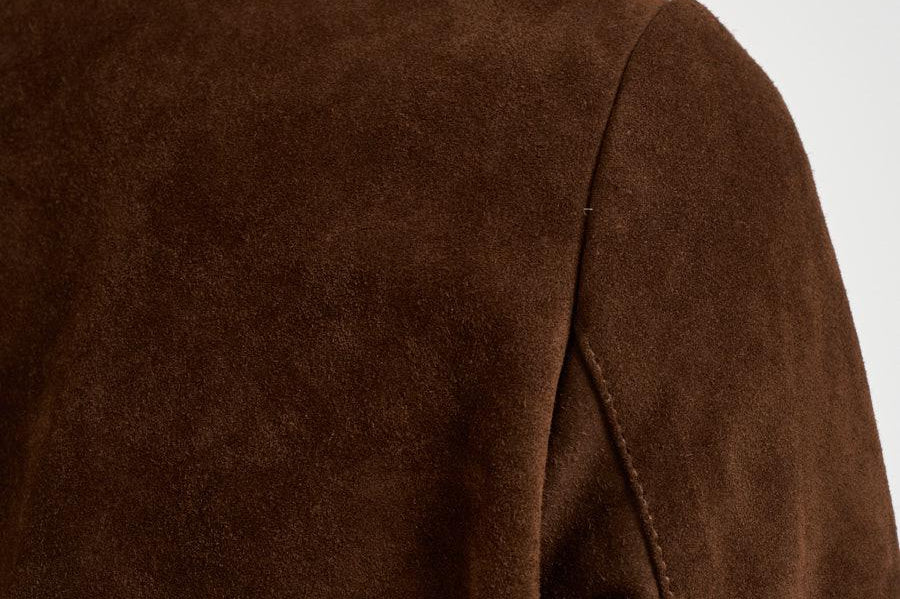 Giacca donna in suede marrone S1180 306 BAZAR DELUXE 