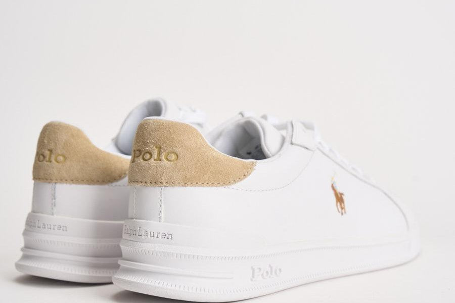 Sneakers uomo Heritage Court II bianca e beige 809940762 001 RALPH LAUREN 