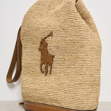 Borsa donna a secchiello in rafia 428955892 001 RALPH LAUREN 