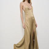 Abito donna satinato Enver beige 13565 DUNE3088 FORTE FORTE 