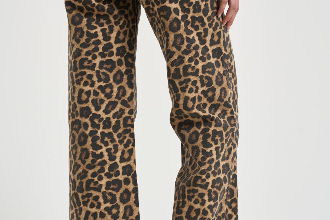 Jeans donna Hugh animalier 11765 MTL59BLACKLEOPARD ANINE BING 