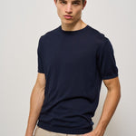 T-shirt uomo in maglia girocollo blu K100421 38 KANGRA 