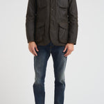 Giacca uomo in cotone cerato Ogston oliva MWX0700 OL51 BARBOUR 