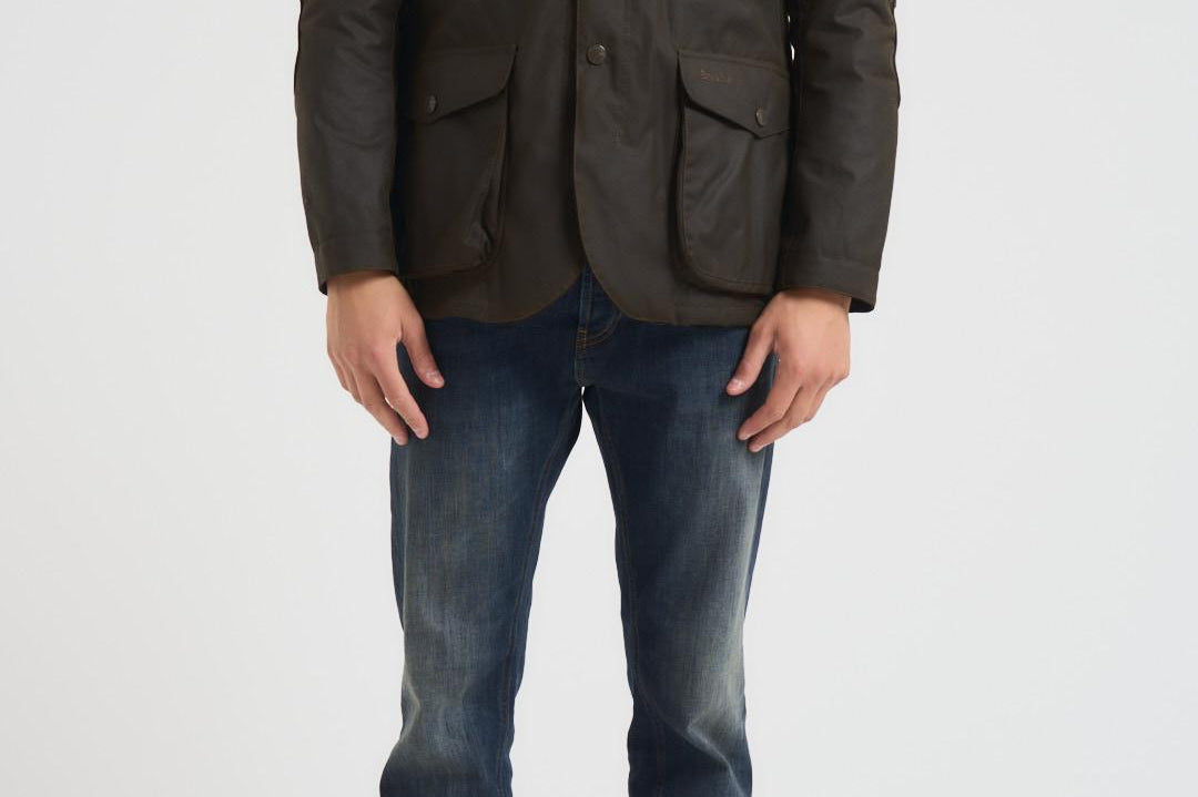 Giacca uomo in cotone cerato Ogston oliva MWX0700 OL51 BARBOUR 