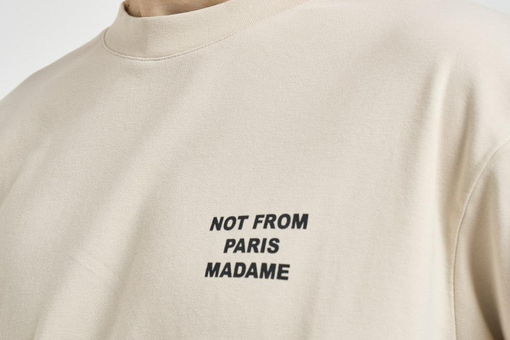 T-shirt uomo girocollo beige TS203 CO002MT DROLE DE MONSIEUR 