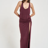 Abito donna lungo bordeaux TM190147B ROUGENOIR THE ANDAMANE 