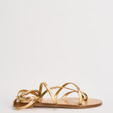 Sandalo donna alla schiava oro K52 OROCUOIO EMANUELA CARUSO CAPRI 