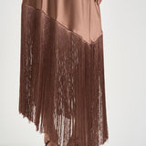 Abito donna monospalla bronzo 106352A33D KIWIL50 PINKO 