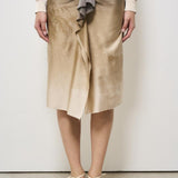 Gonna midi donna in seta Adastrgum beige 11827 514979 PIERRE-LOUIS MASCIA 