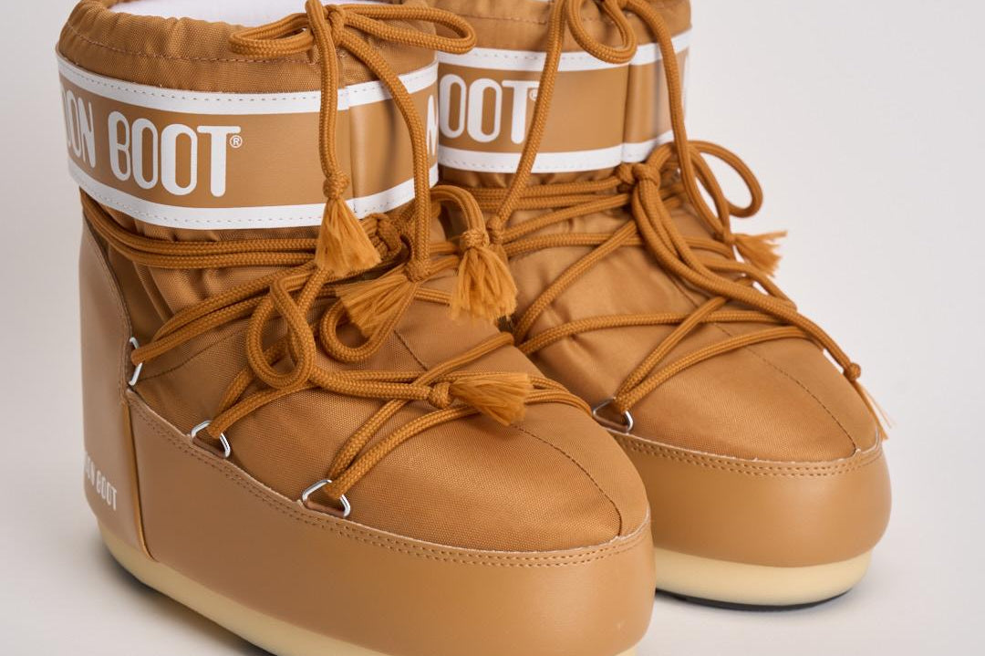 Stivale donna da neve cammello in nylon 1409340 M008COGNAC MOON BOOT 