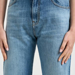 Jeans donna wide leg in denim blu 101733A323 WANDAPJO PINKO 
