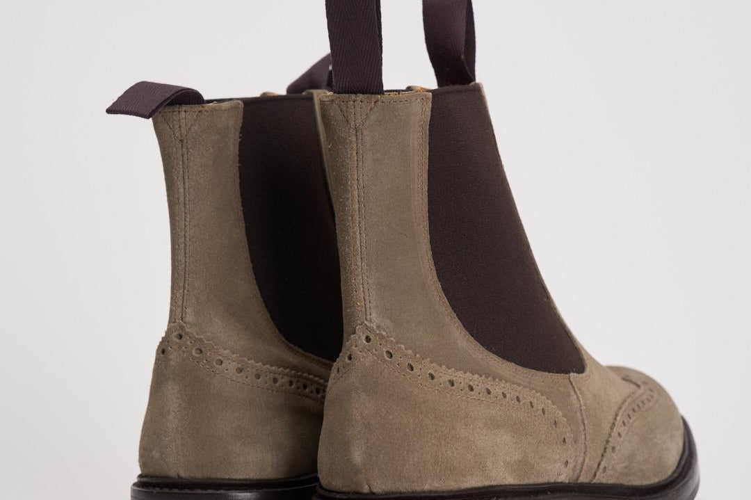 Stivali chelsea uomo Henry in camoscio biege HENRY VISONE TRICKER'S 