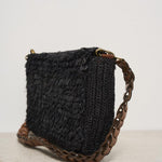 Pochette donna Hafa in rafia nera HAFA BLACK IBELIV 