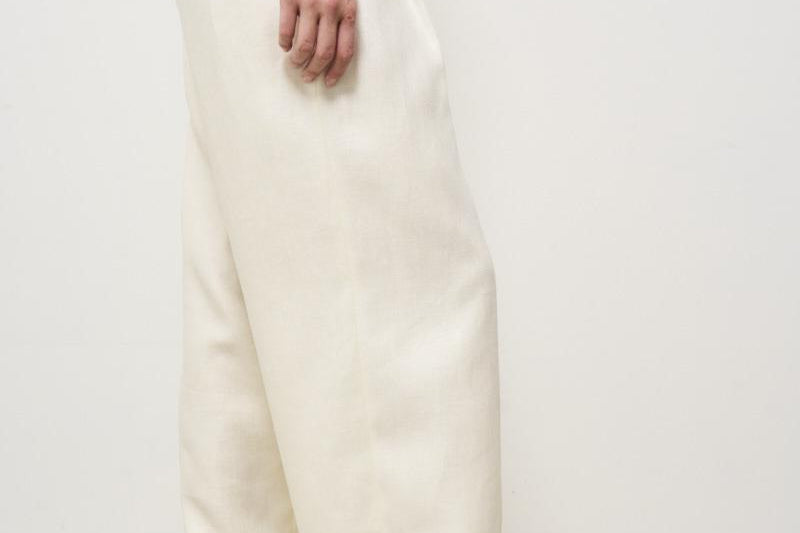 Pantalone donna a palazzo panna 8112 542501 L.B.M. 